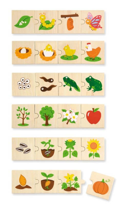 VIGA Drewniane Puzzle Rosnące zwierzątka i rośliny Viga Toys VIGA Drewniane Puzzle Rosnące zwierzątka i rośliny Viga Toys