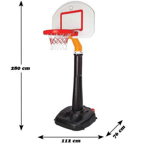 WOOPIE Duża Koszykówka 15-stopniowa Regulacja 280 cm do Prawdziwej Piłki Woopie WOOPIE Duża Koszykówka 15-stopniowa Regulacja 280 cm do Prawdziwej Piłki Woopie